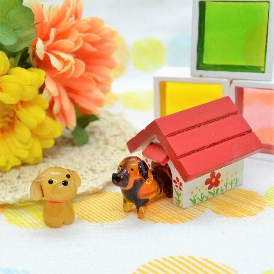 ミニチュア飾り｜犬小屋｜フォーカートグラスワークス