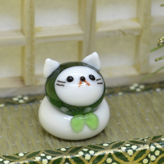 ガラスの猫 硝子細工 ねこ 2匹セット | Pay ID