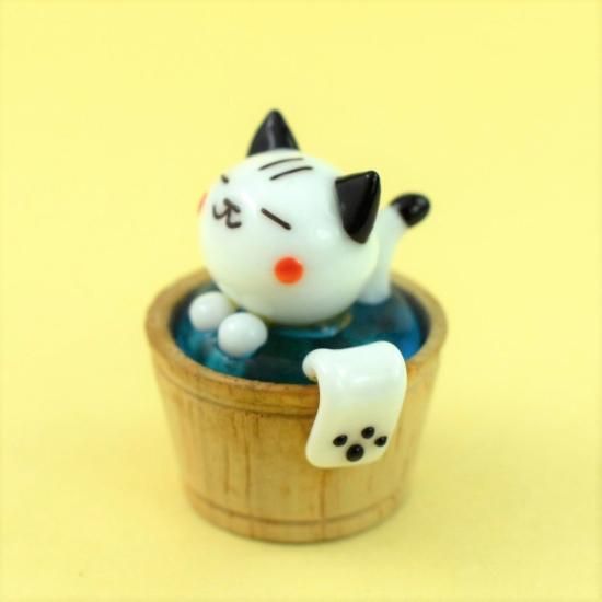 招き猫　ガラス細工　ガラス細工 ガラス細工｜猫｜招き福ネコ｜フォーカートグラスワークス