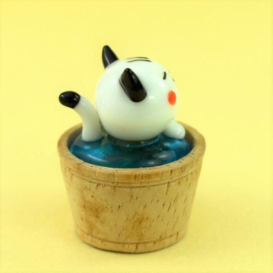 招き猫　ガラス細工　ガラス細工 ガラス細工 クリスタル 小判招き猫 49-588 まねきねこ 右手 縁起物