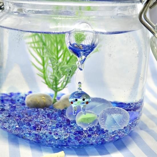 クラゲ グッズ ガラス細工 ミニチュア 雑貨 水族館 お土産