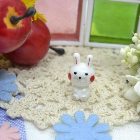 ガラス細工|うさぎ|しろうさ|FGスタジオ|フォーカート ガラス細工|うさぎ|しろうさ|FGスタジオ|フォーカート