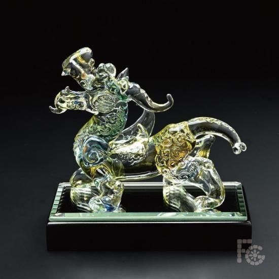 ガラス細工｜神獣｜縁起｜ひきゅう 色彩大｜フォーカートグラスワークス