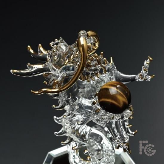 ガラス細工｜金運昇龍｜フォーカートグラスワークス