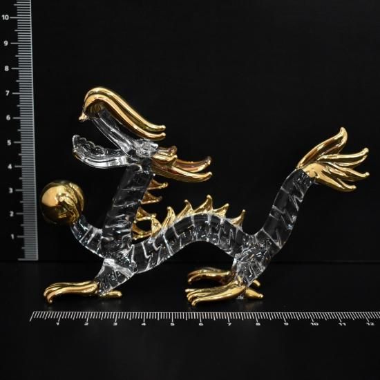 ガラス製金色のドラゴン ゴールデン ドラゴン – BEVERLY