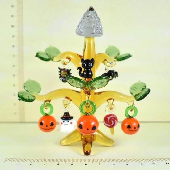ハロウィン　ガラス細工　ミニチュア ガラス細工 ミニチュア ハロウィン 墓 雑貨 置物 お墓へようこそ
