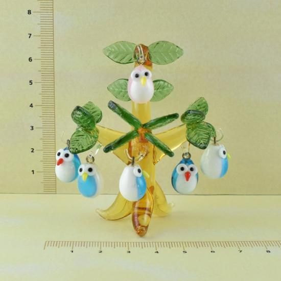 ガラス細工｜スモールフクロウツリー｜フォーカートグラスワークス