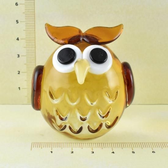 ガラス細工｜風水ふくろう金運YE｜フォーカートグラスワークス