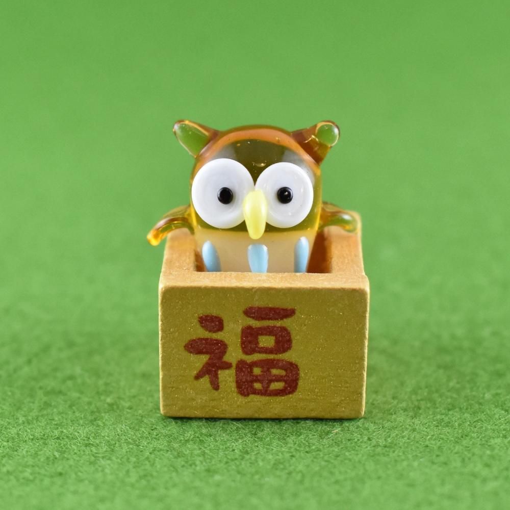 フクロウのガラス細工 GOLD
