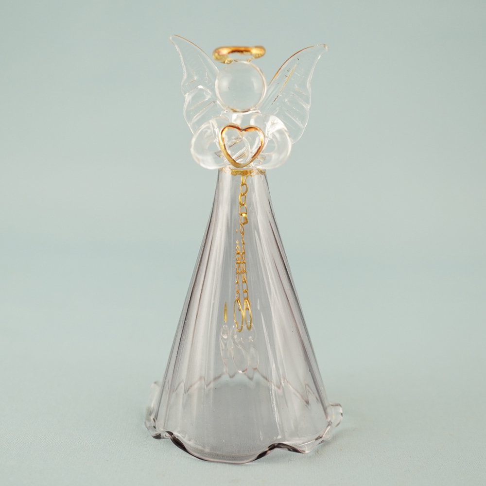 ガラス細工の小さな天使の置物 - 工芸品