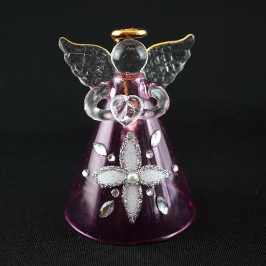 ガラス細工｜天使｜クリスタルエンゼルベルBL｜フォーカートグラスワークス
