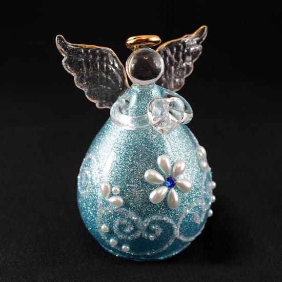 ガラス細工｜天使｜シャンパンエンゼルベルBL｜フォーカートグラスワークス