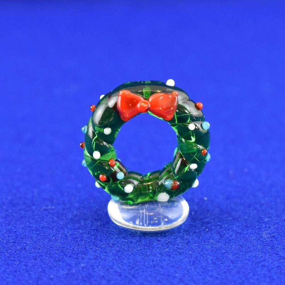 専用＊Halloween＊キラキラクリーミー　大きなフェイクリース クリスマスガラス細工｜キラキラリース｜フォーカートグラスワークス