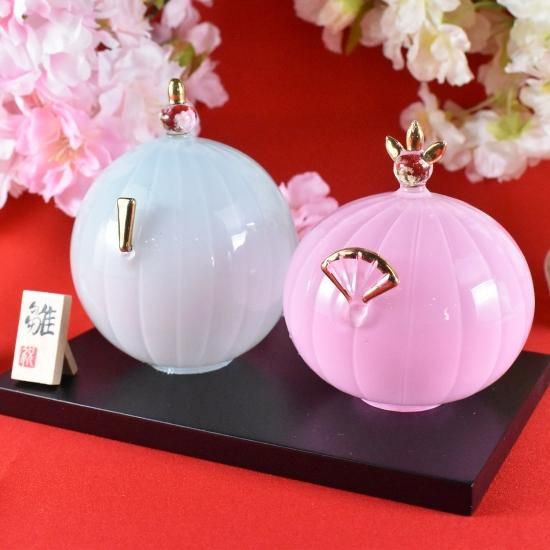 吹きガラス　お雛様 ガラス細工のお雛様｜吹きガラスお雛さま花霞｜フォーカート