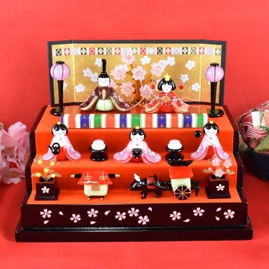 ガラス細工のお雛様|春の豆雛三段飾り|FGスタジオ|フォーカート ガラス細工のお雛様|春の豆雛三段飾り|FGスタジオ|フォーカート