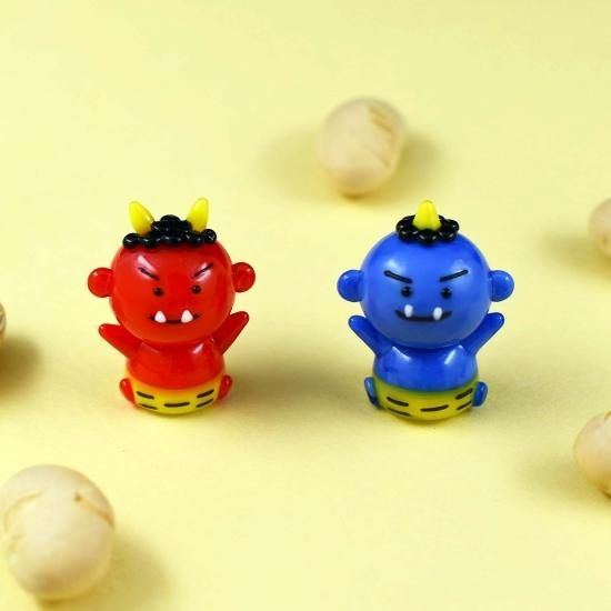 鬼とカミナリ ガラス細工 ミニチュア 【公式通販】