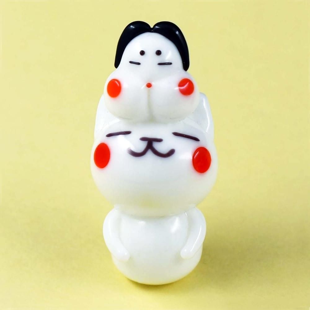 Amazon.co.jp: かわいい 手作り ガラス細工 ブランコ ネコ