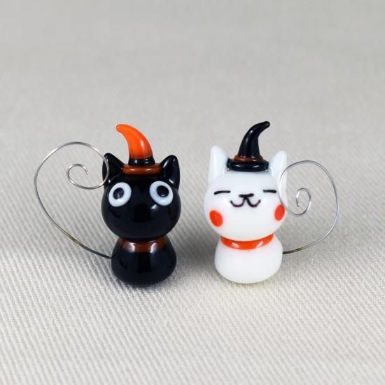 確認用　ガラス細工　ハロウィン ハロウィンガラス細工｜魔法使いクロネコ｜フォーカートグラス