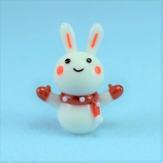 ガラス細工｜マフラーうさぎ｜フォーカートグラスワークス限定｜フォー