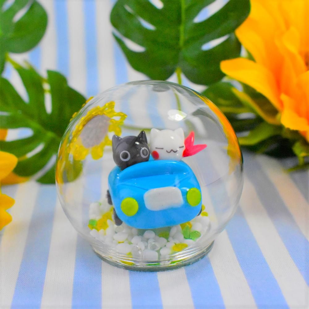 ガラス細工ミニチュアひまわり畑