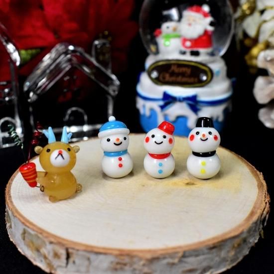 クリスマスガラス細工｜雪だるまちゃん｜フォーカートグラスワークス