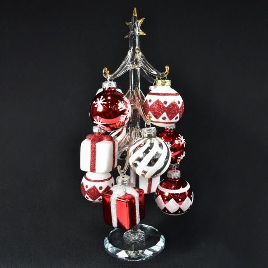 クリスマスガラス細工｜ボールツリープレゼントRD｜フォーカートグラス