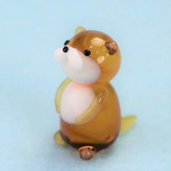 ラッコとカワウソ　　ガラス細工 pl-gsq-100204_3.jpg