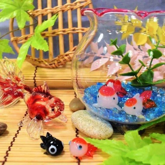ガラス細工|あぶく金魚L|FGスタジオ|フォーカート ガラス細工|あぶく金魚L|FGスタジオ|フォーカート