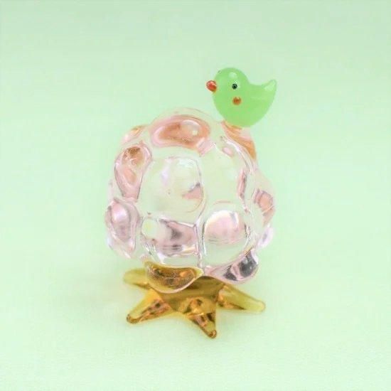 ガラス細工｜桜とウグイス｜フォーカートグラスワークス