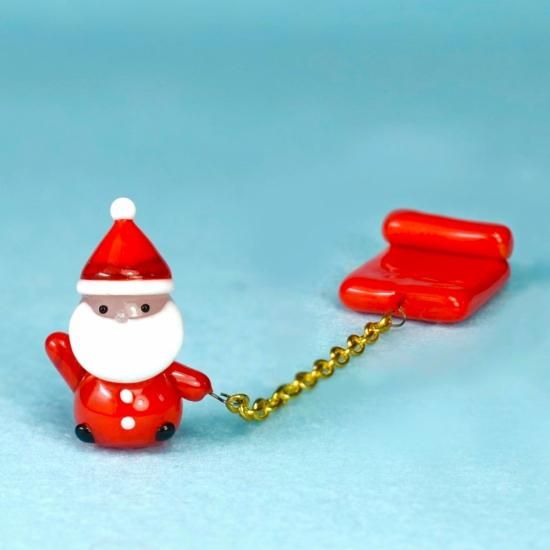 クリスマスガラス細工｜ソリ引きサンタ｜フォーカートグラスワークス