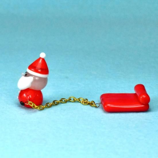 クリスマスガラス細工｜ソリ引きサンタ｜フォーカートグラスワークス