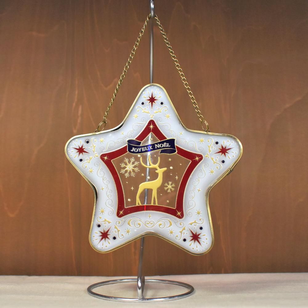 ガラス細工｜ステンドフレーム：クリスマストナカイ星形｜FG