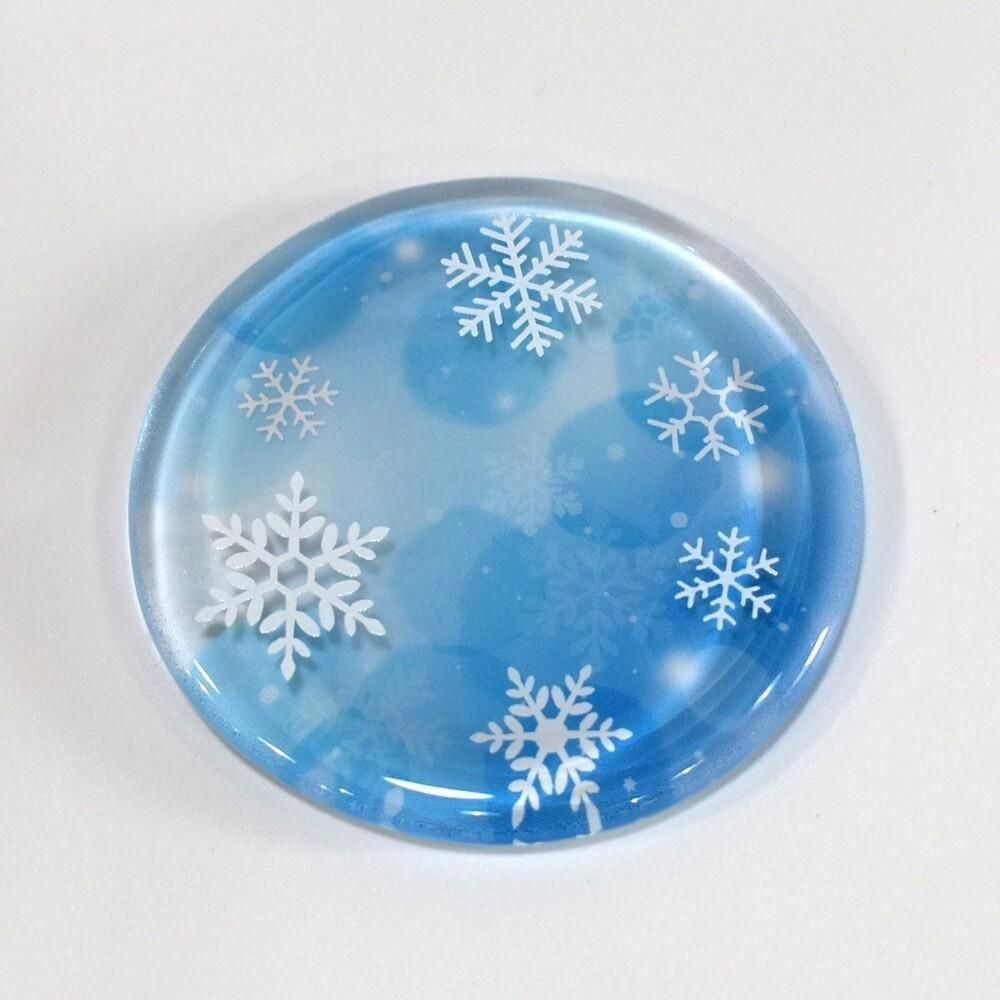 クリスマス　ガラスプレート ガラス細工｜クリスマスプレート☆結晶｜フォーカートグラスワークス