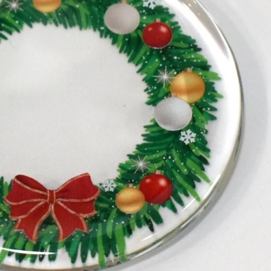 ガラス細工｜クリスマスプレート☆リース｜フォーカートグラスワークス