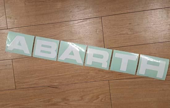 695可変リアウイング用ABARTHデカール(ホワイト) - フィアット 695可変リアウイング用ABARTHデカール(ホワイト) - フィアット