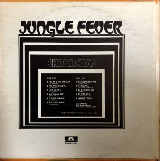 Chakachas / Jungle Fever (LP),BE BOP RECORDS,福岡中古レコード通販