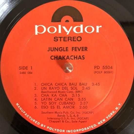 Chakachas / Jungle Fever (LP),BE BOP RECORDS,福岡中古 Chakachas / Jungle Fever (LP),BE BOP RECORDS,福岡中古