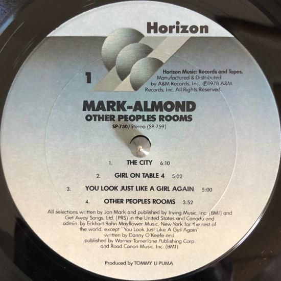 Mark-Almond / Other Peoples Rooms (LP),BE BOP RECORDS,福岡中古