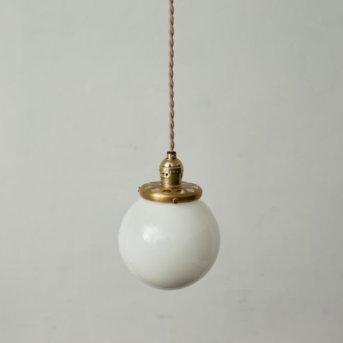 OPL084<br>GLASS SHADE LAMP-S size WH / 真鍮ガラスシェード照明