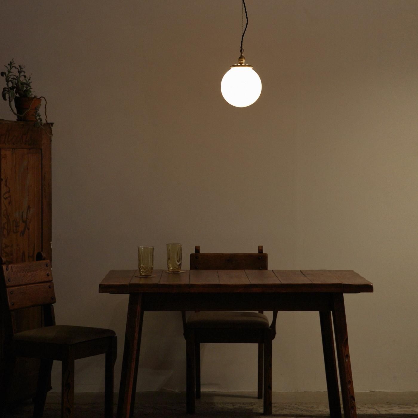 OPL011-WH GLASS SHADE LAMP-L - POINT NO.39｜東京｜五反田｜真鍮照明