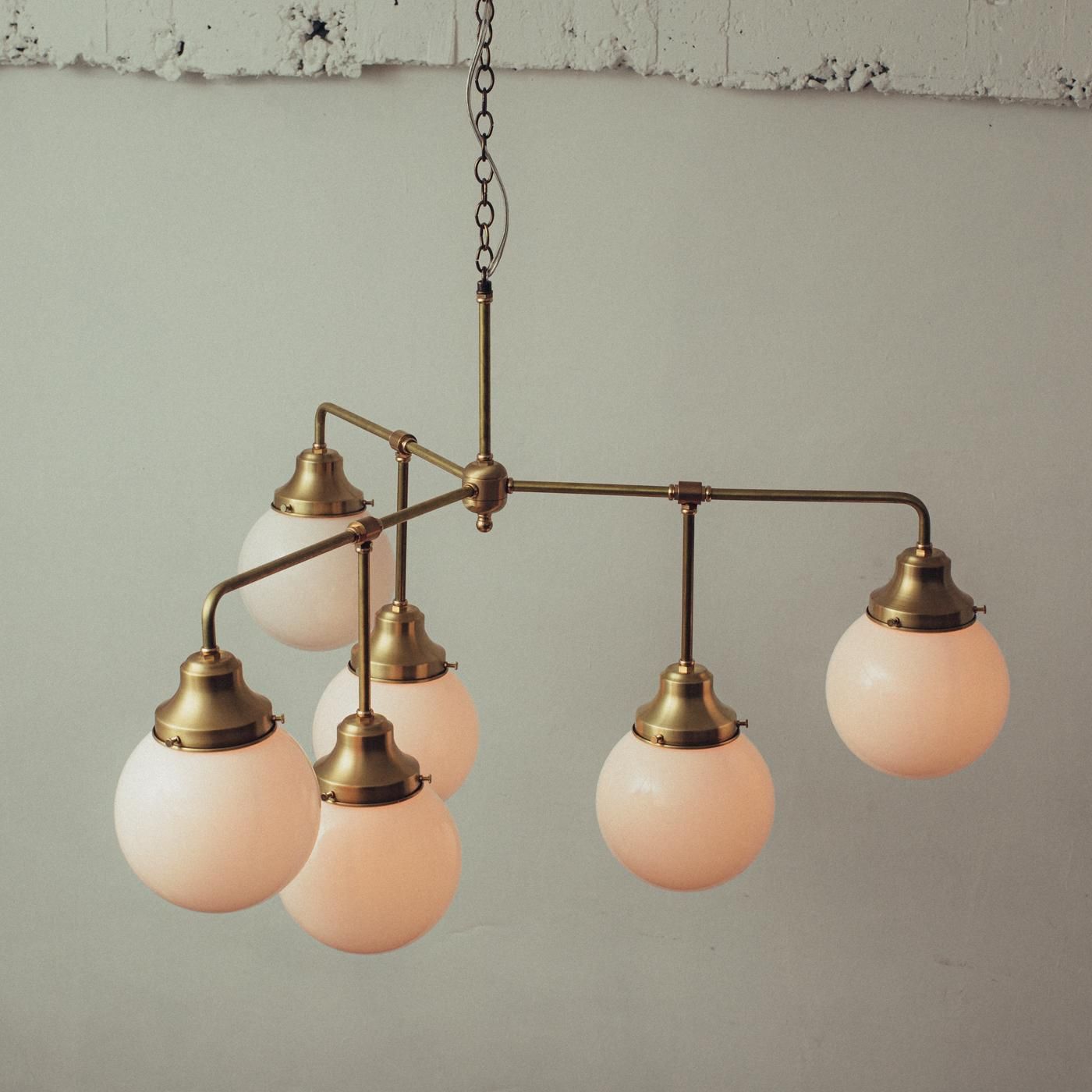 OCH019 6 BULBS CHANDELIER - POINT NO.39｜東京｜五反田｜真鍮照明