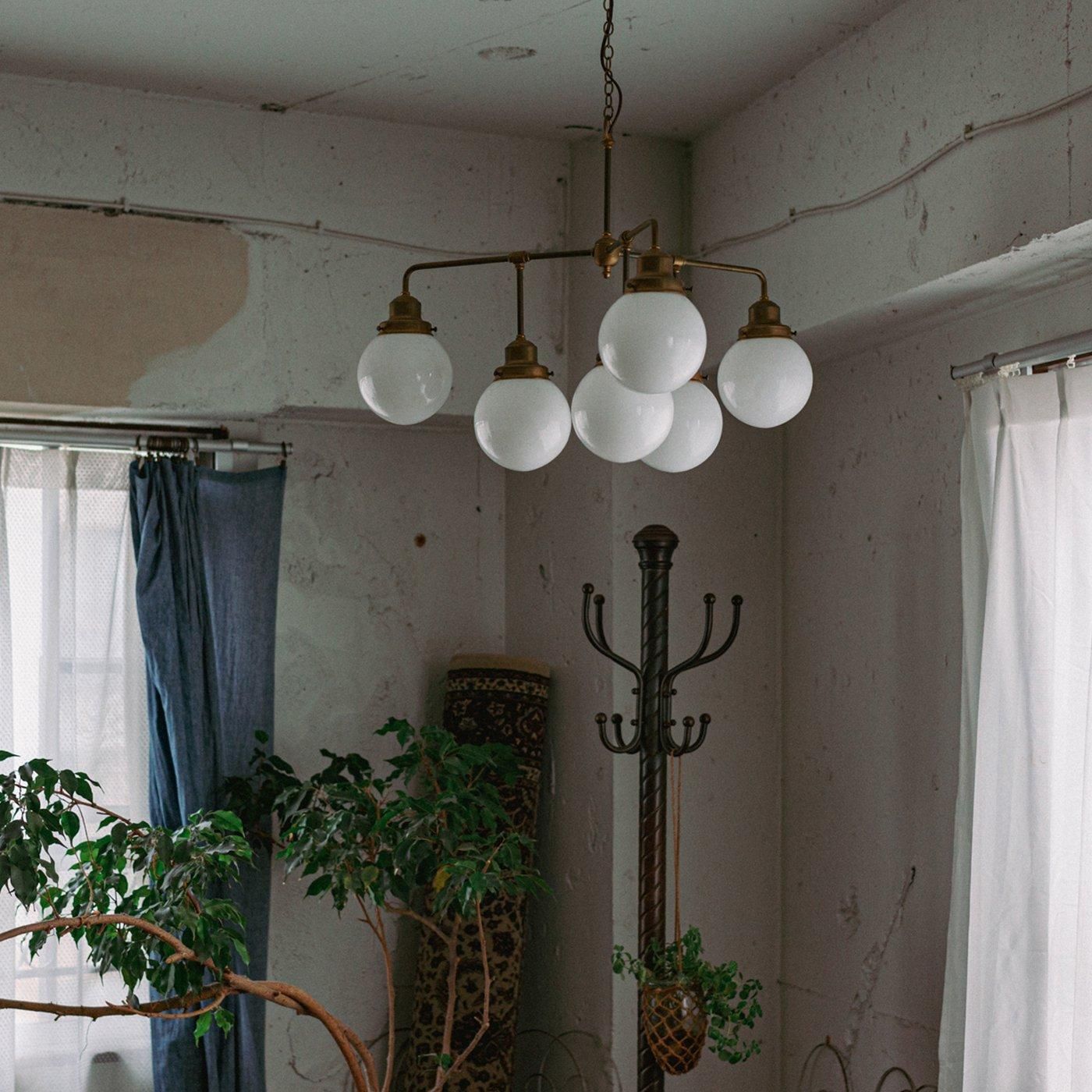 OCH019 6 BULBS CHANDELIER - POINT NO.39｜東京｜五反田｜真鍮照明