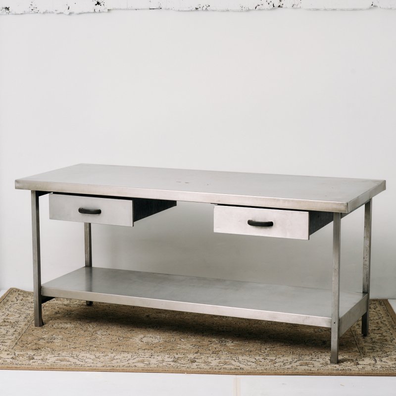 STAINLESS KITCHEN TABLE <br> ヴィンテージ ステンレスキッチンテーブル