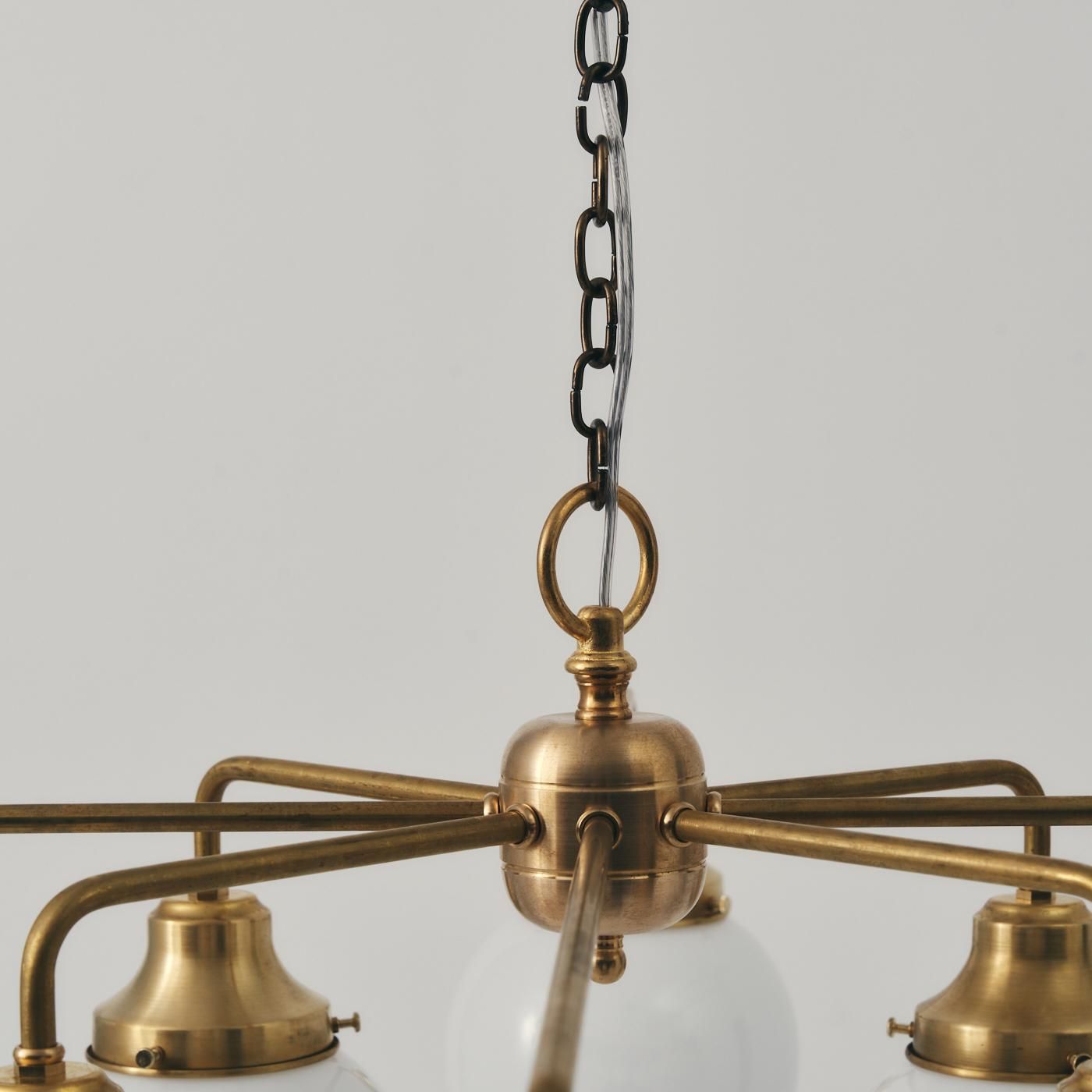 ヴィンテージ　ライト　シャンデリア　銅製 スロイド ウッドシャンデリア 3灯 | AXCIS ONLINE