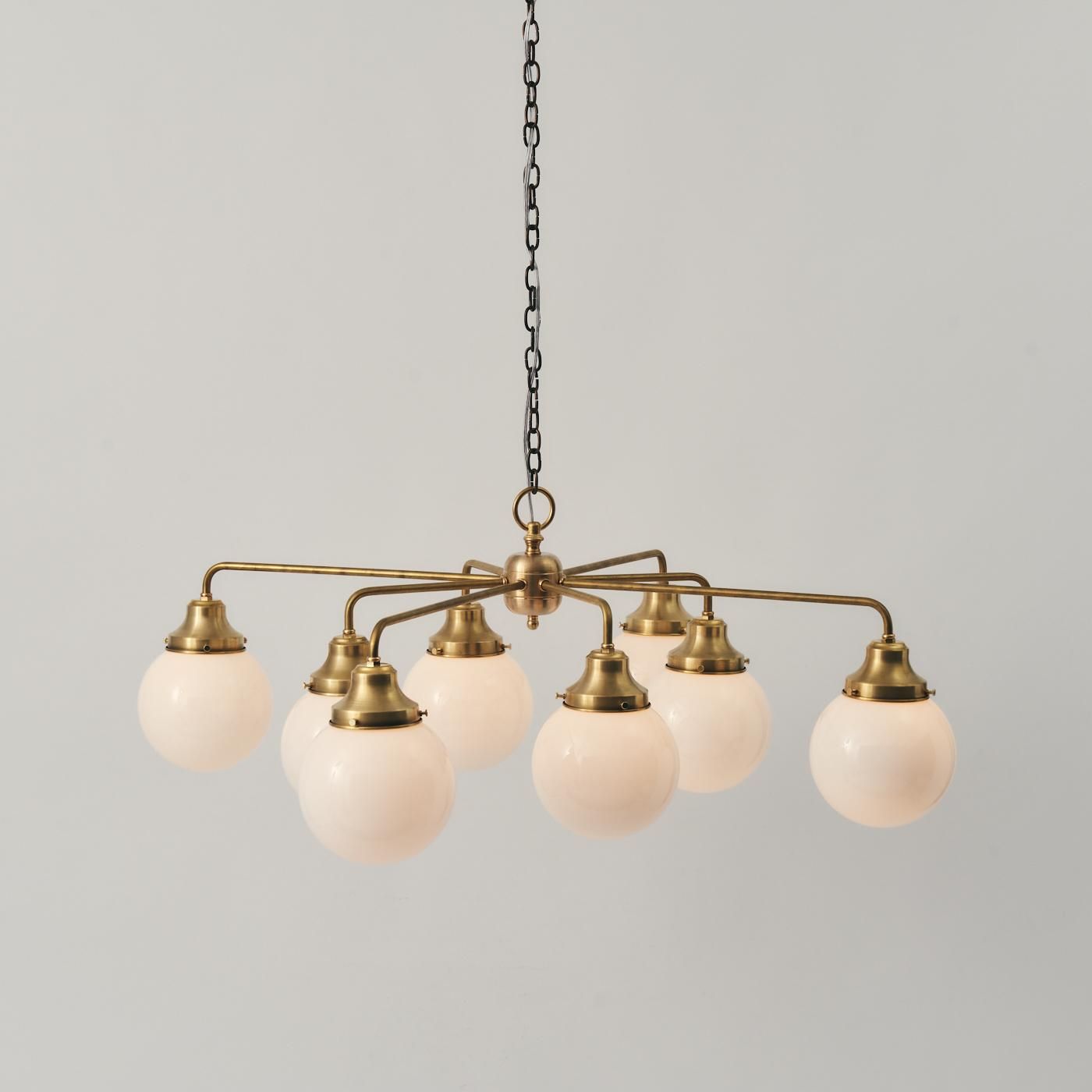 ヴィンテージ　ライト　シャンデリア　銅製 OCH016 8 BULBS CHANDELIER - POINT NO.39｜東京｜五反田｜真鍮照明