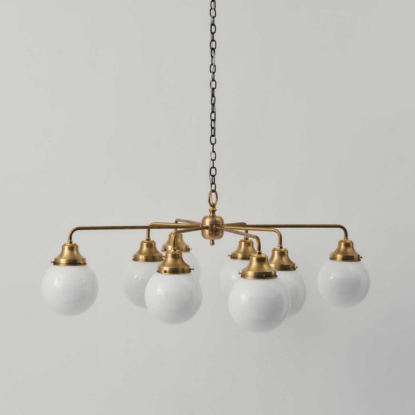 アンティーク真鍮タッセルシャンデリア アンティーク風の真鍮製シャンデリア（5灯・電球なし）(cr-515-g