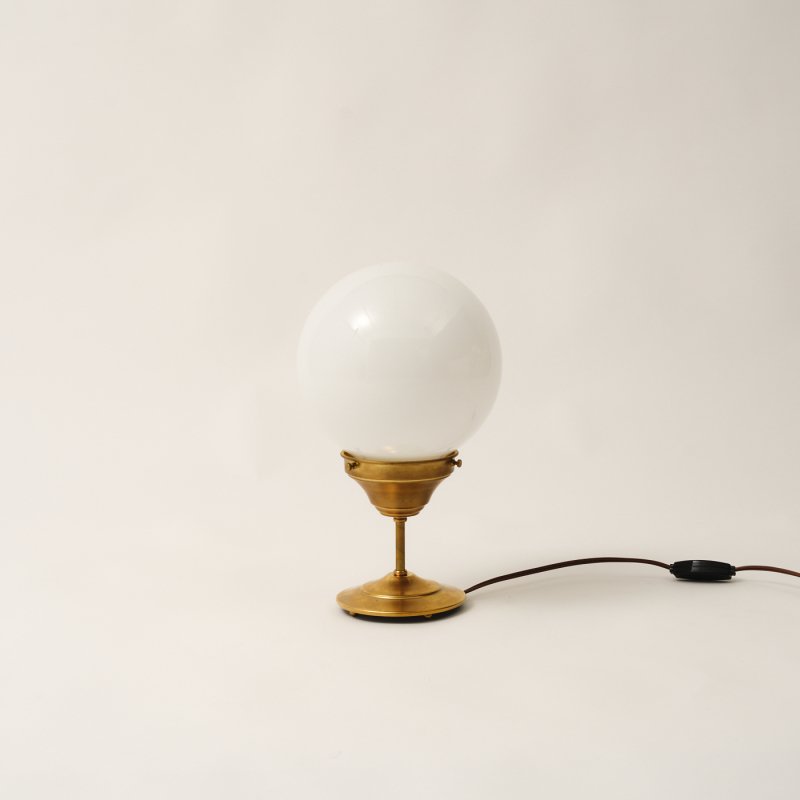 OSL090-WH<br>GLASS SHADE STAND LIGHT - L size WH / 真鍮ガラスシェードスタンド照明