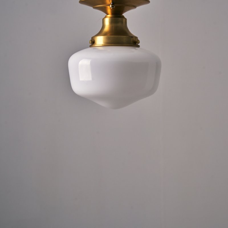OPL315<br> PENDANT LAMP - S size SCHOOL HOUSE / 真鍮ガラスシェード照明