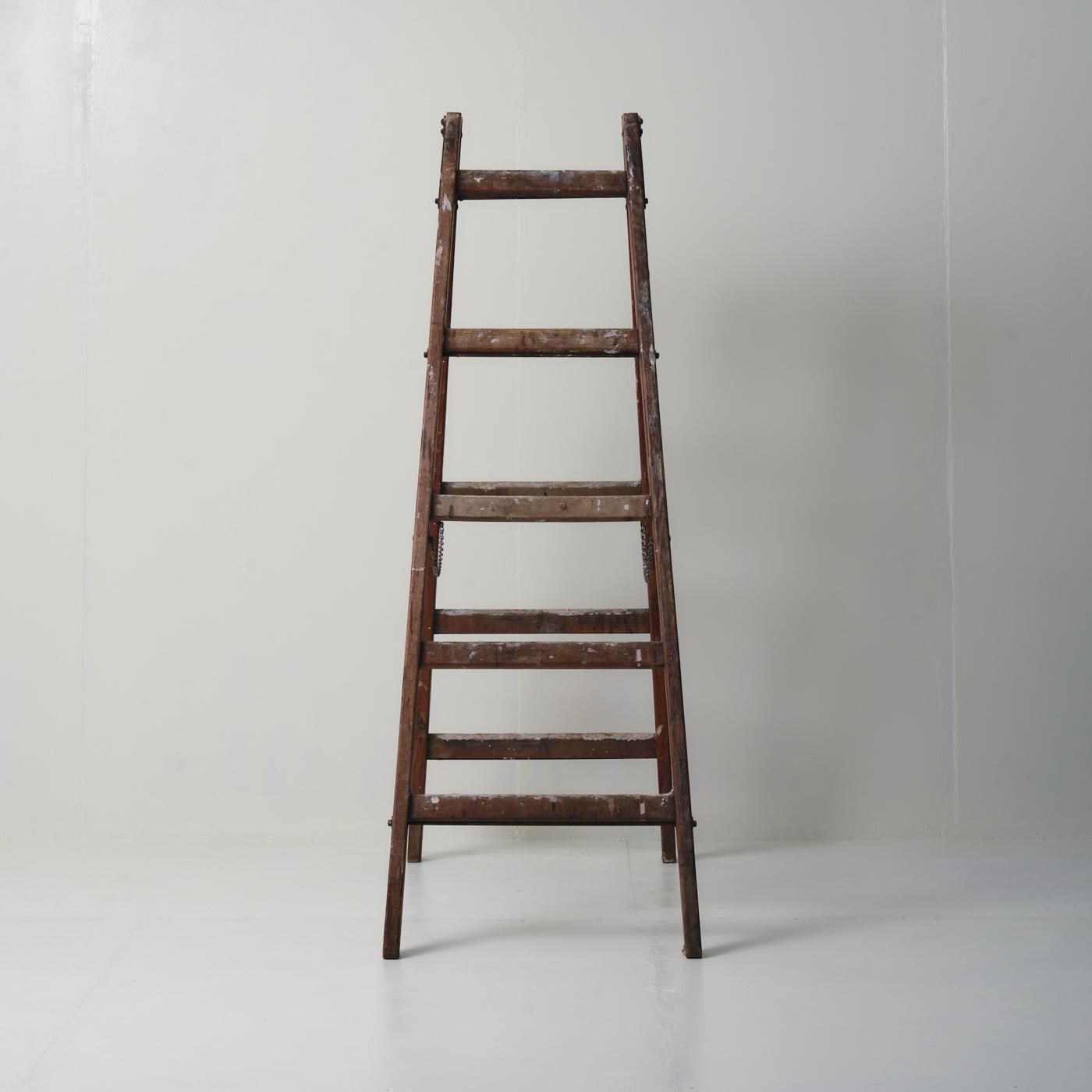 アンティーク雑貨 ladder WOOD STEP LADDER - POINT NO.39｜東京｜目黒｜真鍮照明｜ヴィンテージ家具
