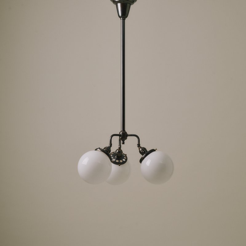 OPL077-A2<br>3 BULBS POLE LAMP - Black Brass / 真鍮3灯照明